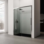 Real shower - paroi de douche coulissante - 130 - 134 cm. profil� argent haute brillance - verre de s�curit�: ...