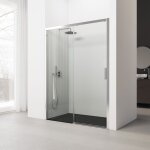 Paroi de douche coulissante - 140 - 144 cm. profilé argent haute brillance - verre de sécurité: 6 mm ... Paroi de douche coulissante - 140 - 144 cm. profilé argent haute brillance - verre de sécurité: 6 mm ...