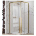 Paroi de douche coulissante santorini 100 profil� dor� 80 x200cm