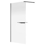 Vente - unique - paroi de douche à l'italienne brume avec porte serviette et étagères - 120 x 200 cm ... Vente - unique - paroi de douche à l'italienne brume avec porte serviette et étagères - 120 x 200 cm ...