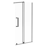 Vente - unique - paroi de douche à l'italienne avec porte coulissante en métal style industriel - noir ... Vente - unique - paroi de douche à l'italienne avec porte coulissante en métal style industriel - noir ...