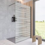 Paroi de douche  l'italienne, profil noir  clipser, paroi fixe walk in, newstyle schulte, traitement ...