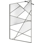 Paroi de douche � l'italienne s�rigraphi�e - noir mat - 140 x 200 cm - triseo