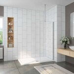 Paroi de douche � l'italienne en verre 8mm anticalcaire, oc�an paroi de douche 40x200cm livr� avec une ...