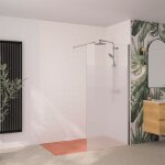 Kinedo - paroi de douche solo 6 + s�rigraphie cosmos xl 70cm profil� chrom�