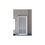 Fluxy - paroi de douche kura avec une porte cm 100 h 185 ouverture frontale avec soufflet en pvc blanc ...