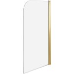 Paroi de douche minimaliste en verre trempé 140 x 70 cm ajustable doré lapan Paroi de douche minimaliste en verre trempé 140 x 70 cm ajustable doré lapan