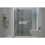 Paroi de douche noire mat verre gris 8mm cabine de douche en niche étanche parre douche porte coulissante ... Paroi de douche noire mat verre gris 8mm cabine de douche en niche étanche parre douche porte coulissante ...