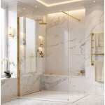 Paroi de douche rea flexi transparent gold 130
