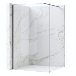 Paroi de douche rea flexi transparent titanium 130