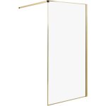 Beliani - paroi de douche de salle de bain en verre tremp� sans porte 100 x 190 cm dor� waspam