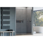 Bernstein - paroi de douche en verre 6mm cabine de douche niche parre douche encastrée porte tournante ... Bernstein - paroi de douche en verre 6mm cabine de douche niche parre douche encastrée porte tournante ...