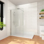 Sirhona - paroi de douche walk - in rglable 70 x 200 cm verre 8mm nano transparent avec barre de stabilisatio ...