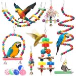 Parrot bird toys jouets et accessoires pour perruches 12 paquets, balançoire à mâcher, déchiquetage, ... Parrot bird toys jouets et accessoires pour perruches 12 paquets, balançoire à mâcher, déchiquetage, ...