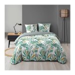 Douceur d'intrieur - parure 3 p. 240 x 220 cm microfibre imprimee louna