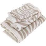 Parure de bain 4 pièces zebra soft motif zèbre pur coton beige Parure de bain 4 pièces zebra soft motif zèbre pur coton beige