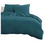 Home - linge - passion parure de couette �l�gante bleu canard 240x260 cm
