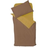 Parure de couette bicolore pour enfant marron clair 100x140 cm