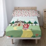 Fijalo - parure de draps 2 pices chaperon rouge 160x270 cm (lit 80 / 90)