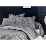 Parure de draps 4 pi�ces forever gris gris clair 140x190 cm