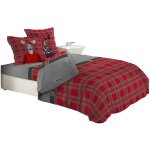 Parure de drap flanelle + taies d'oreiller 240 x 300 cm family cerf Parure de drap flanelle + taies d'oreiller 240 x 300 cm family cerf