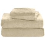 Parure de draps en micropolaire extra doux et moelleux pour lit queen draps en micropeluche de luxe anti ...