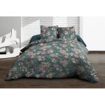 Parure drap plat + drap - housse 140x190 + 2 t - pur coton 57 fils - maguy