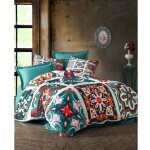 Parure de lit - 1 housse de couette 220 x 240 cm + 2 taies d'oreiller 60 x 60 cm - 100 % polyester microsatin ...