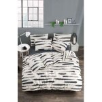Parure de lit - 1 housse de couette 220 x 240 cm + 2 taies d'oreiller 60 x 60 cm - 65 % coton, 35 % polyester ...