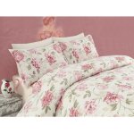 Parure de lit - 1 housse de couette 220 x 240 cm + 2 taies d'oreiller 60 x 60 cm - 65 % coton, 35 % polyester ...