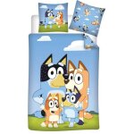 Parure de lit 140x200 cm bluey, bingo, dingo et bandit