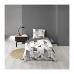 Parure de lit 2 pi�ces  trigone  140x200cm gris