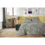 L'effet papillon - parure de lit 200 x 200 cm - housse de couette + 2 taies d'oreiller - coton imprim� ...