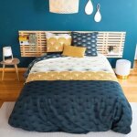 Parure de lit 220x240 cm adulte housse de couette + 2 taies d'oreiller motif imprim� r�versible floral ...