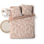 Parure de lit 3 pi�ces 100% coton ? housse de couette et 2 taies d?oreiller ? fermeture pressions discr�tes ...