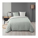 Parure de lit 3 pices  diane  240x220cm vert