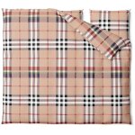 Parure de lit 3d en coton 220 x 200 burber + drap - housse