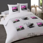 Dourev - parure de lit 4 pi�ces 100% coton galet