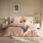 Parure de lit 4 pices 140x200cm, 1x housse de couette, 1x drap housse, 2x taies d'oreiller, - parure ...