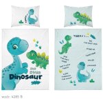 Parure de lit bb 100x135 dino coton