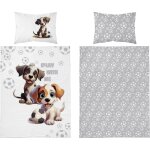 Parure de lit bb 90x120 chiens coton