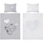 Parure de lit bb 90x120 lphant coton