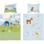 Parure de lit b�b� 90x120 tracteur ferme coton