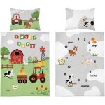 Parure de lit bébé 90x120 tracteur ferme coton Parure de lit bébé 90x120 tracteur ferme coton