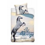 Parure de lit en coton 160x200 cheval coton Parure de lit en coton 160x200 cheval coton