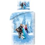 Parure de lit en coton 160x200 la reine des neiges elsa et anna