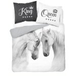 Parure de lit en coton royal horses 160x200 holland natura Parure de lit en coton royal horses 160x200 holland natura