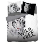 Parure de lit en coton tiger white 220x200 holland natura