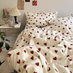 Parure de lit double queen size housse de couette drap plat taie d'oreiller linge de lit enfants adulte ...