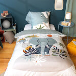 Parure de lit enfant 140x200 cm microfibre eleph